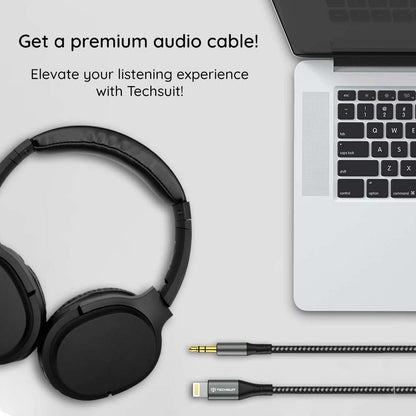 Cable Audio Lightning - 3.5mm Techsuit AC17 NexaSound, 1m, Gris