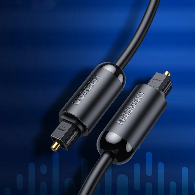 Cable Óptico de Audio UGREEN AV122, Toslink / SPDIF, 1.5m, Negro