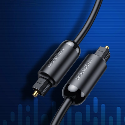 Cable Óptico de Audio UGREEN AV122, Toslink / SPDIF, 1.5m, Negro