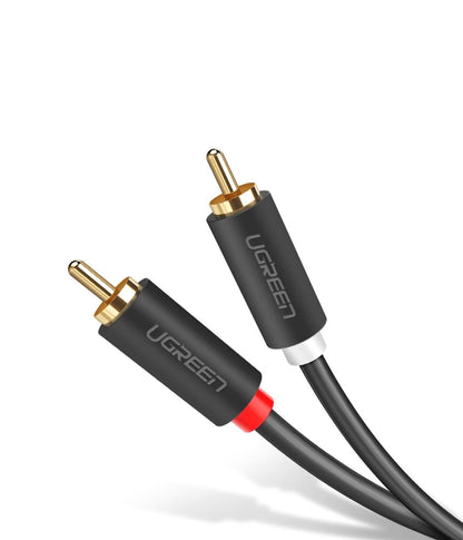 Cable Audio UGREEN AV104, 2 x RCA - 2 x RCA, 2m, Negro