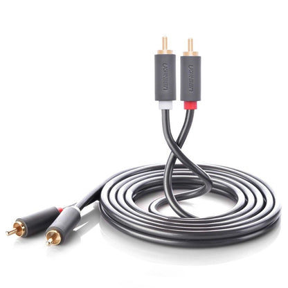 Cable Audio UGREEN AV104, 2 x RCA - 2 x RCA, 2m, Negro