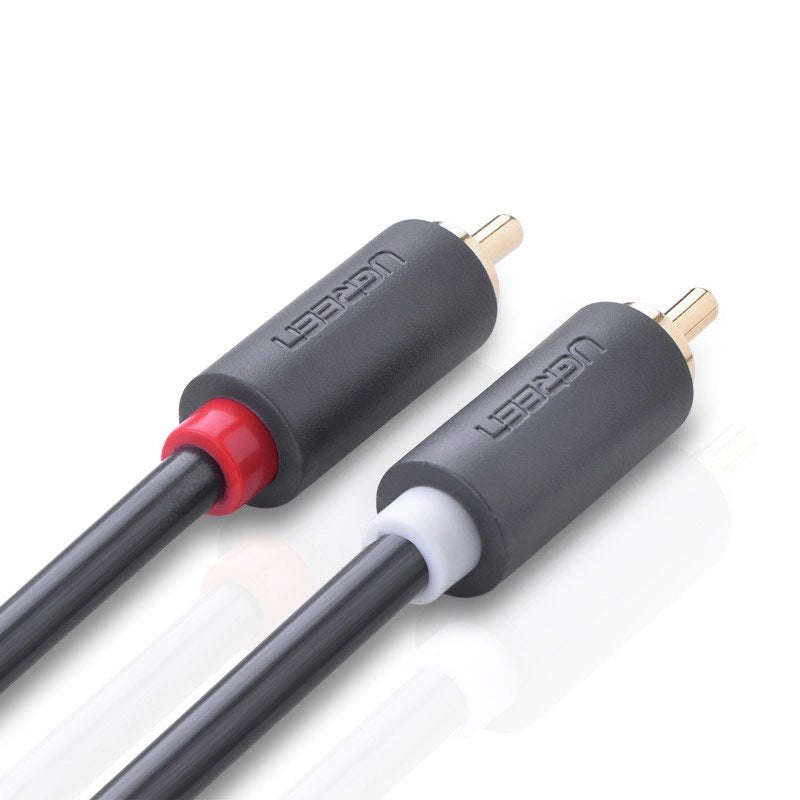 Cable Audio UGREEN AV104, 2 x RCA - 2 x RCA, 2m, Negro