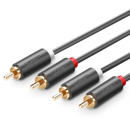 Cable Audio UGREEN AV104, 2 x RCA - 2 x RCA, 2m, Negro