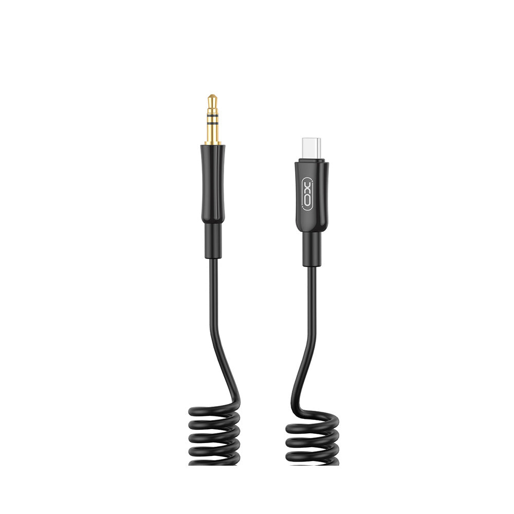 Cable de audio USB-C - 3,5 mm XO Design NB-R255B, 1 m, negro 