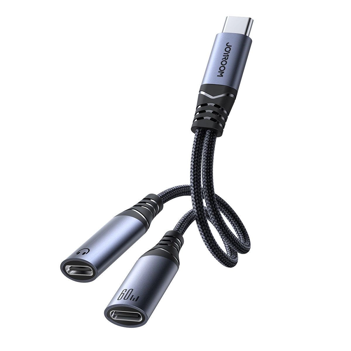 Cable de Audio USB-C - 2 x USB-C Joyroom SY-C03, 0.14m, Negro