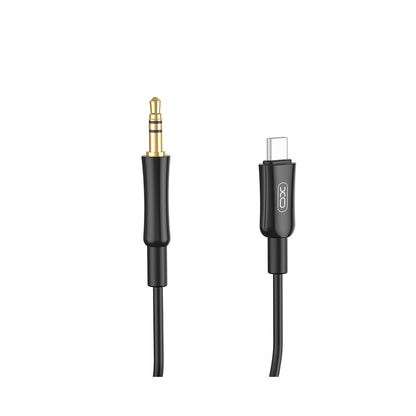 Cable de audio USB-C - 3,5 mm XO Design NB-R255B, 1 m, negro 