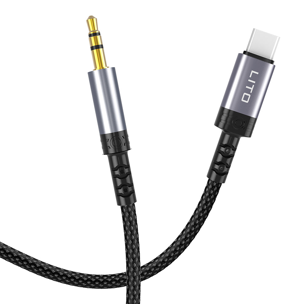 Cable de Audio USB-C - 3.5mm Lito LA01T, 1m, Negro