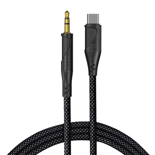 Cable Audio USB-C - 3.5mm Lito LA02, 1m, Negro