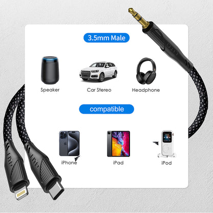 Cable Audio USB-C - 3.5mm Lito LA02, 1m, Negro