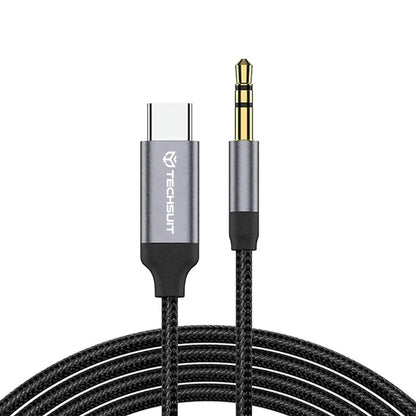 Cable de Audio USB-C - 3.5mm Techsuit AC11 FuseXound, 0.5m, Gris