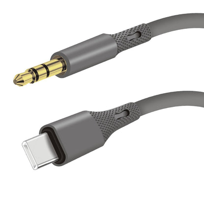 Cable Audio USB-C - 3.5mm Techsuit AC4 SoundFlex, 1m, Gris