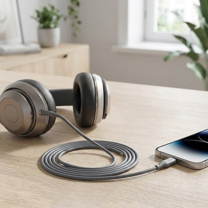 Cable Audio USB-C - 3.5mm Techsuit AC4 SoundFlex, 1m, Gris