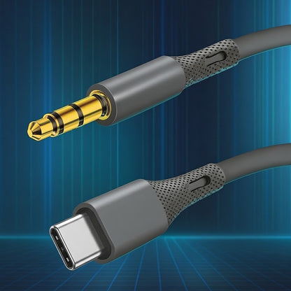 Cable Audio USB-C - 3.5mm Techsuit AC4 SoundFlex, 1m, Gris
