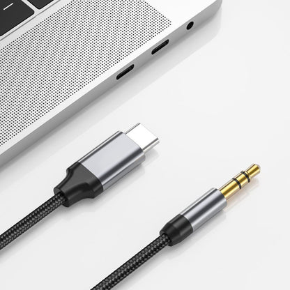 Cable Audio USB-C - 3.5mm Techsuit AC9 SoundShell, 1.5m, Gris