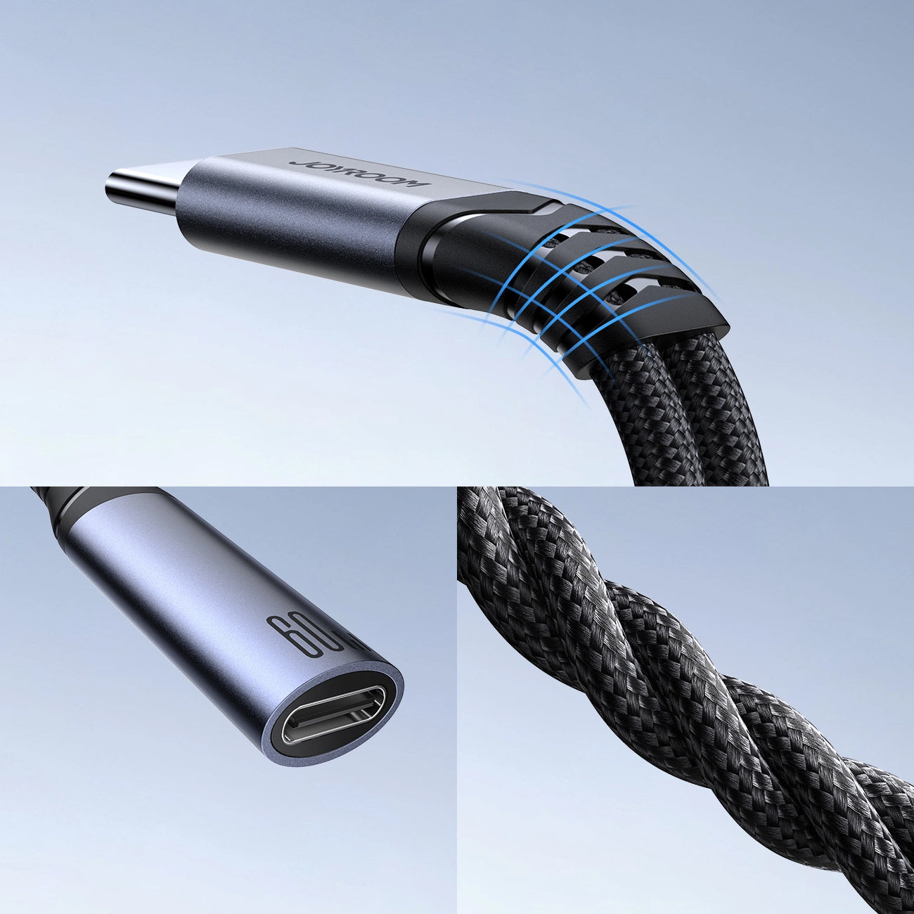 Cable de Audio USB-C - 2 x USB-C Joyroom SY-C03, 0.14m, Negro