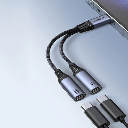 Cable de Audio USB-C - 2 x USB-C Joyroom SY-C03, 0.14m, Negro