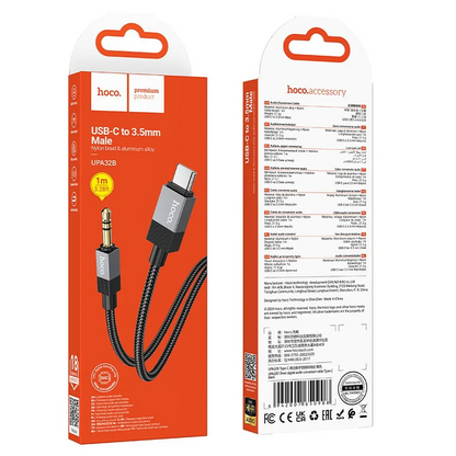 Cable de Audio USB-C - 3.5mm HOCO UPA32B, 1m, Negro