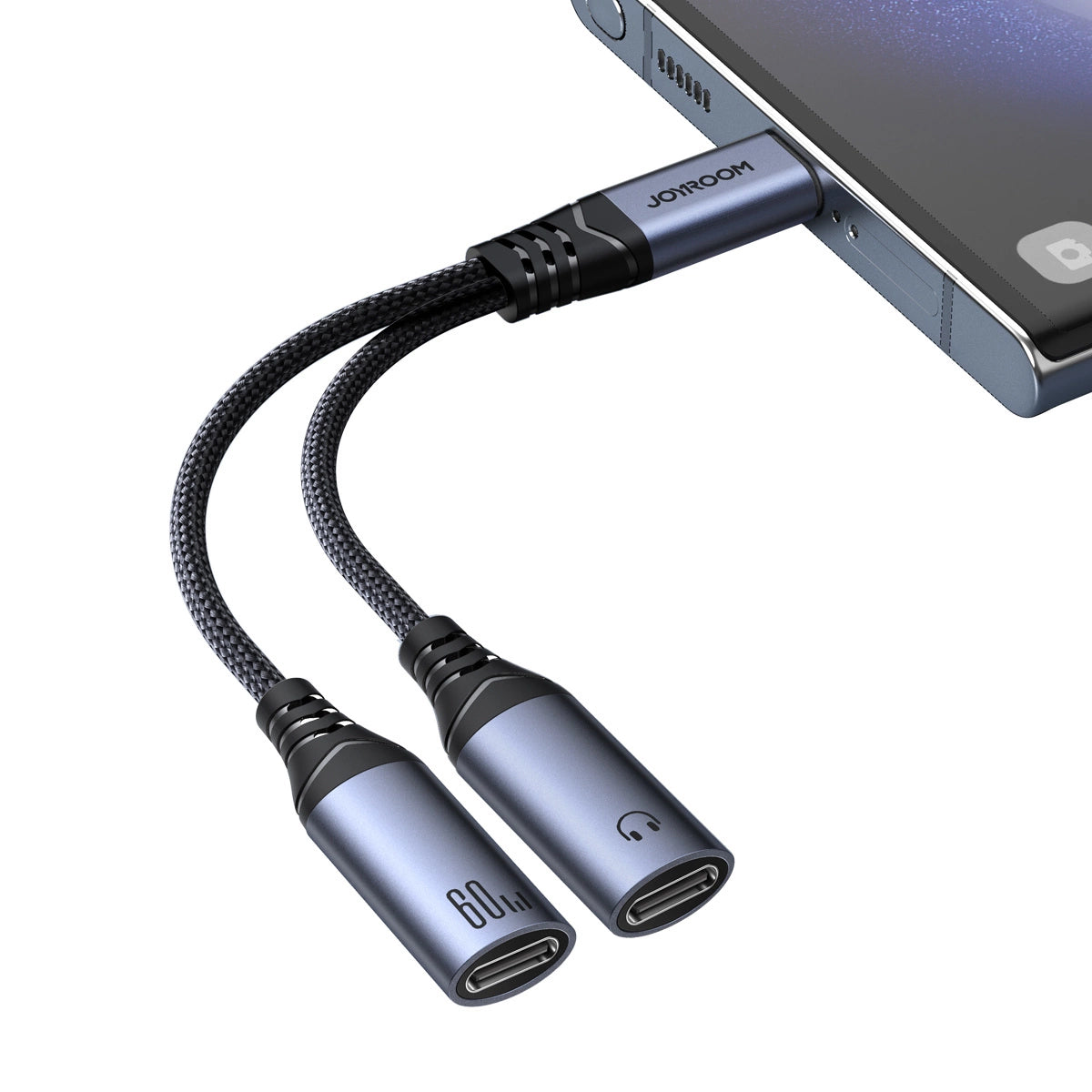 Cable de Audio USB-C - 2 x USB-C Joyroom SY-C03, 0.14m, Negro