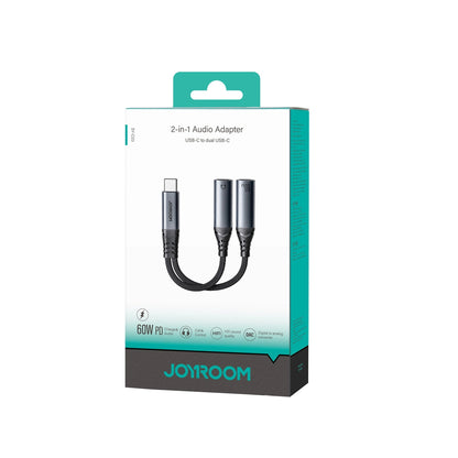Cable de Audio USB-C - 2 x USB-C Joyroom SY-C03, 0.14m, Negro
