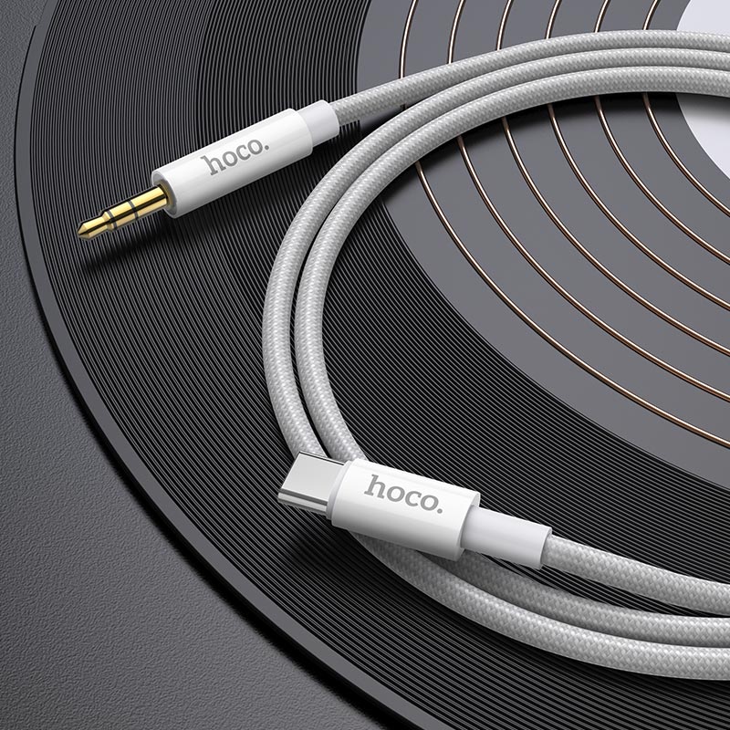 Cable de Audio USB-C - 3.5mm HOCO UPA19, 1m, Plateado