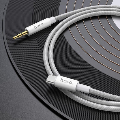 Cable de Audio USB-C - 3.5mm HOCO UPA19, 1m, Plateado