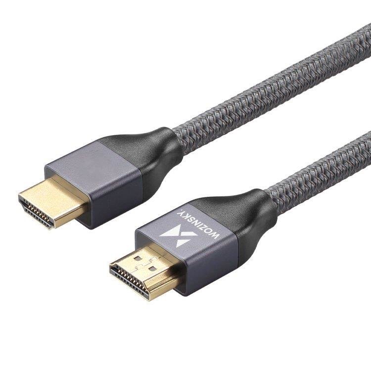 Cable de vídeo WZK Ultraboost, HDMI - HDMI, 8K, 1m, Gris WHDMI-10 WHDMI-10