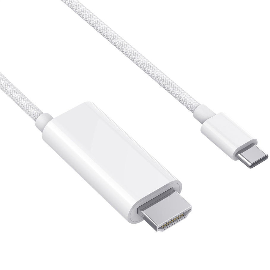 Cable de audio y vídeo USB-C - HDMI WiWu Wi-PS001, 1,8 m, blanco