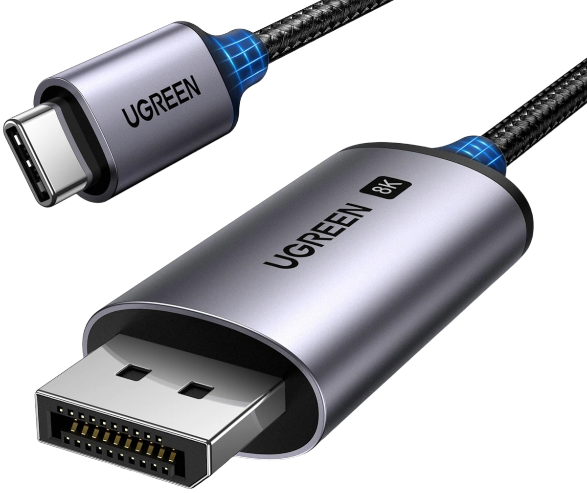 Cable de Audio y Video USB-C - DisplayPort UGREEN CM556 (25157), 1m, Gris