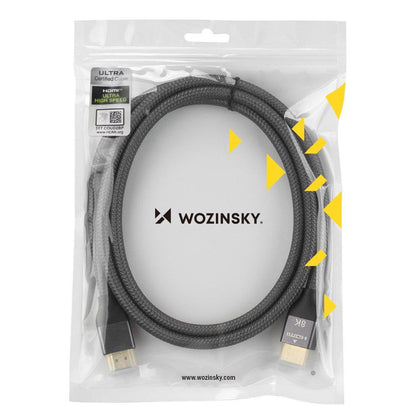 Cable de vídeo WZK Ultraboost, HDMI - HDMI, 8K, 1m, Gris WHDMI-10 WHDMI-10