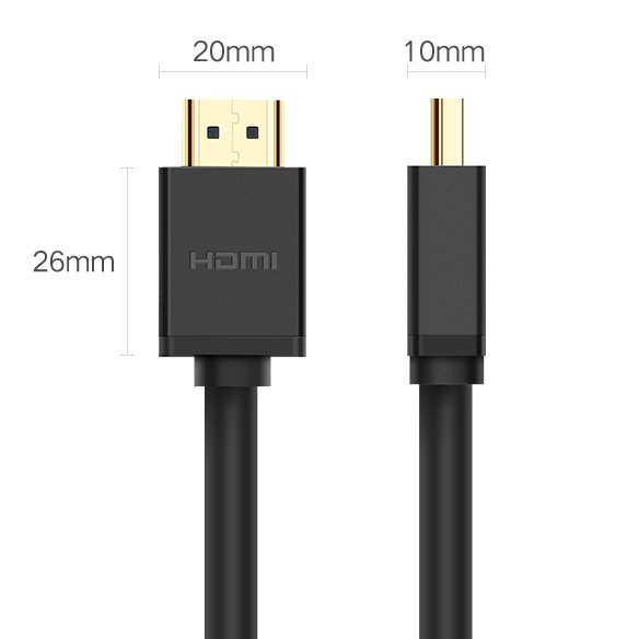 Cable de Video UGREEN HD104, HDMI - HDMI, 4K, 1m, Negro