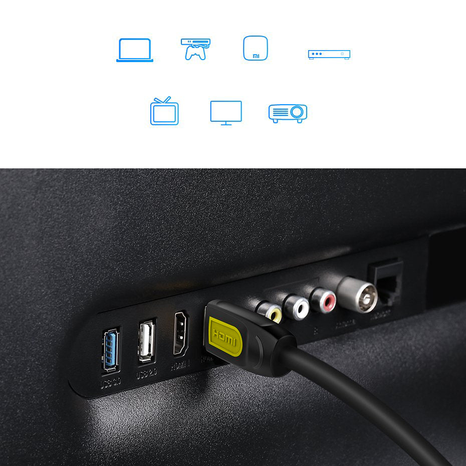 Cable de Video UGREEN HD101, HDMI - HDMI, 4K, 1m, Negro