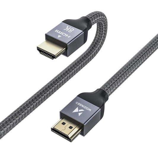 Cable de vídeo WZK Ultraboost, HDMI - HDMI, 8K, 1m, Gris WHDMI-10 WHDMI-10