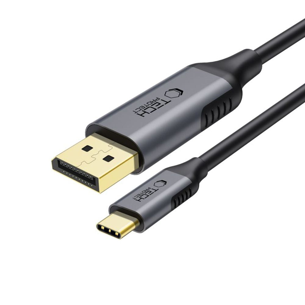 Cable de Audio y Video USB-C - DisplayPort Tech-Protect Ultraboost, 1.8m, Negro