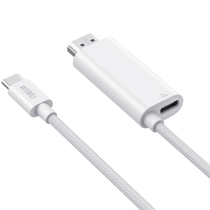 Cable de audio y vídeo USB-C - HDMI WiWu Wi-PS001, 1,8 m, blanco