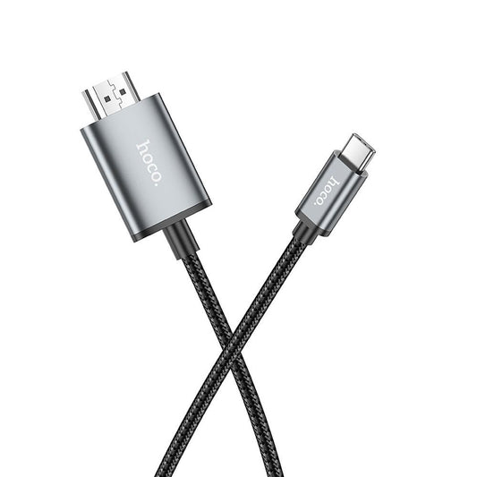 Cable Audio y Video USB-C - HDMI HOCO UA27, 2m, Gris