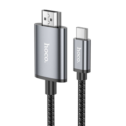 Cable Audio y Video USB-C - HDMI HOCO UA27, 2m, Gris