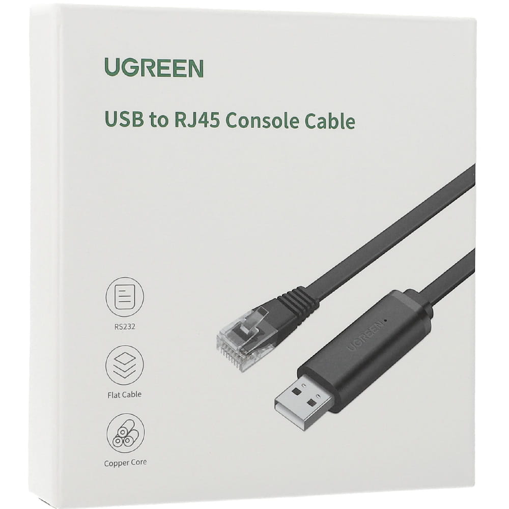 Cable Consola USB UGREEN CM204, RJ45, 3m, Negro
