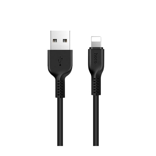 Cable de Datos y Carga USB-A - Lightning HOCO Flash X20, 18W, 1m, Negro