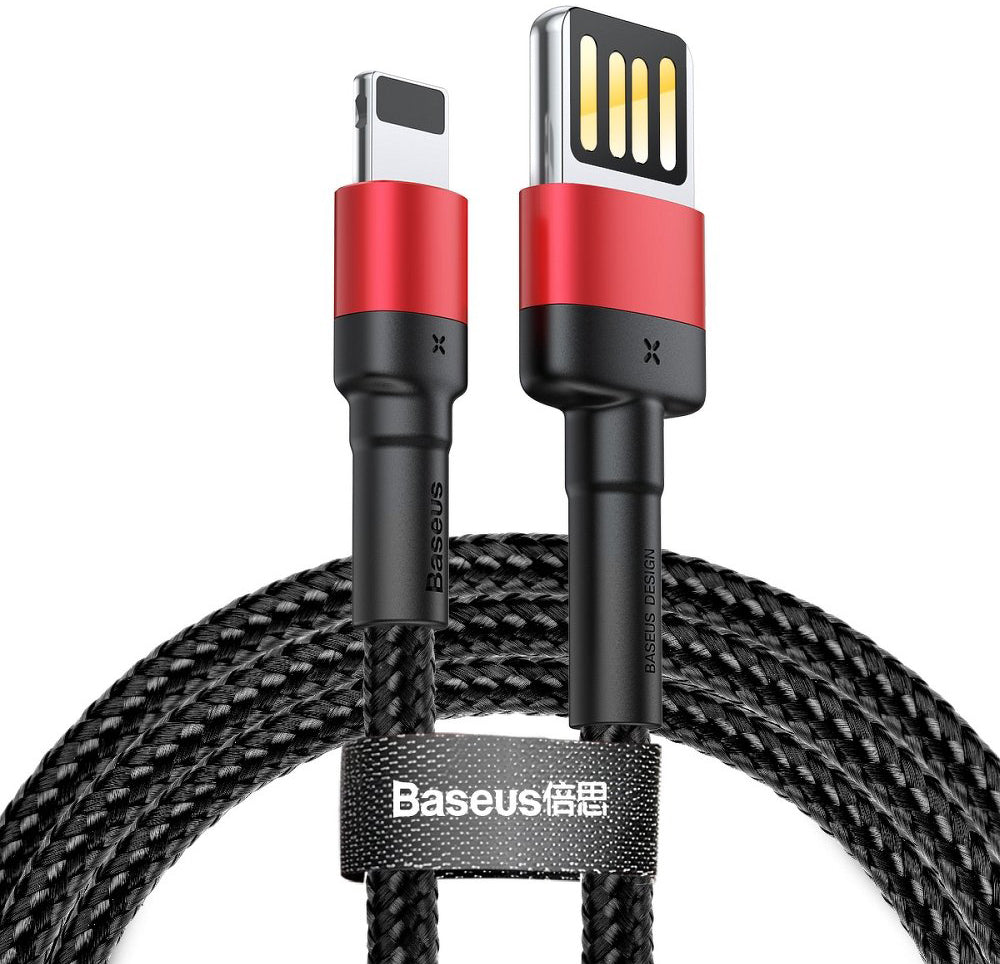 Cable de datos y carga USB-A - Lightning Baseus Cafule, 18W, 1m, Rojo CALKLF-G91 