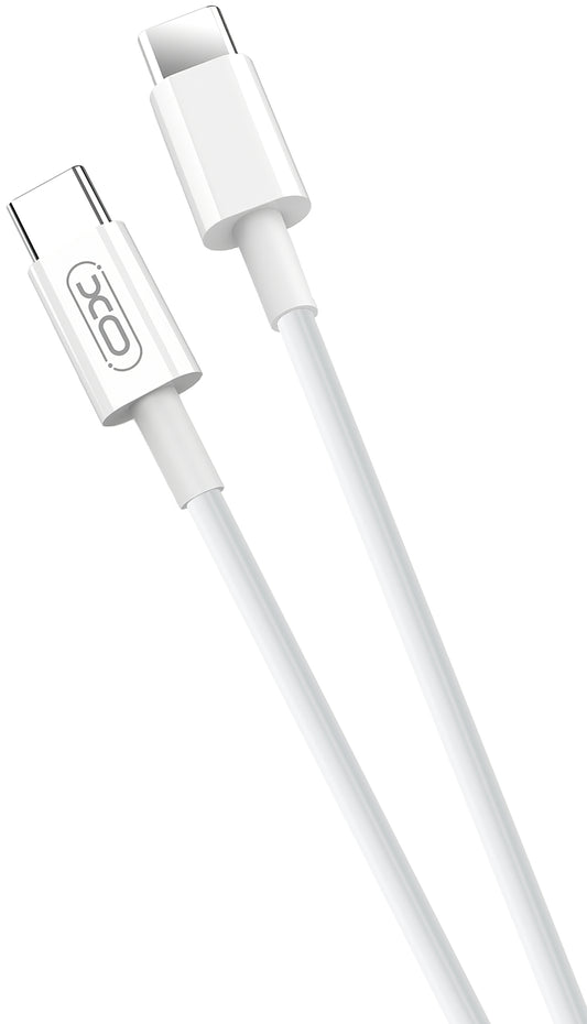Cable de Datos y Carga USB-C - USB-C XO Design NB124, 40W, 1m, Blanco