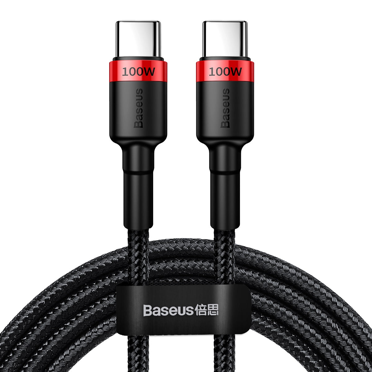 Cable de carga y datos USB-C - USB-C Baseus Cafule, 100W, 2m, Rojo CATKLF-AL91