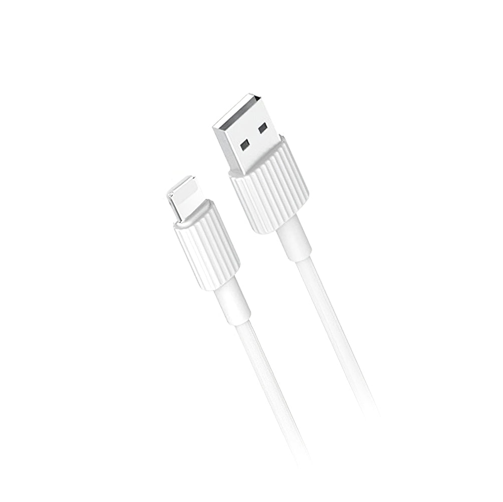 Cable de Datos y Carga USB-A - Lightning XO Design NB156, 18W, 1m, Blanco