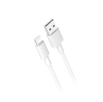 Cable de Datos y Carga USB-A - Lightning XO Design NB156, 18W, 1m, Blanco