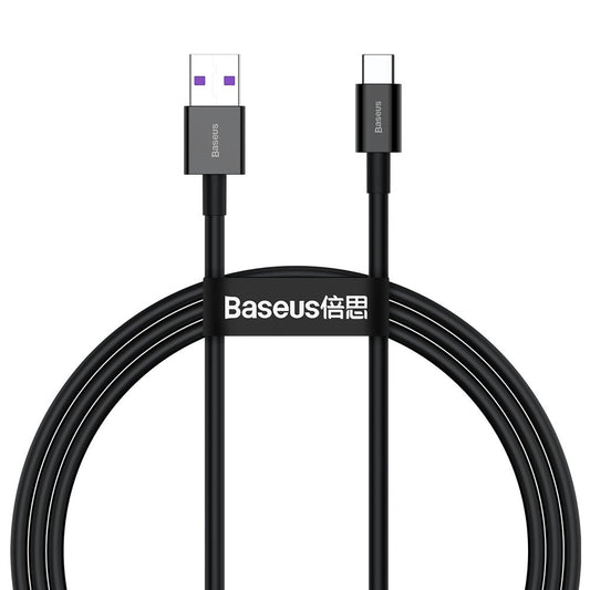 Cable de carga y datos USB-A a USB-C Baseus Superior, 66 W, 2 m, negro CATYS-A01