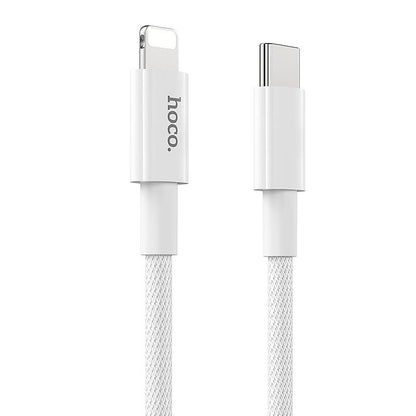 Cable de Datos y Carga USB-C - Lightning HOCO X56, 20W, 1m, Blanco