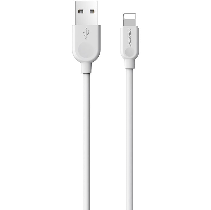 Cable de datos y carga USB-A - Lightning Borofone BX14 LinkJet, 18W, 1m, Blanco