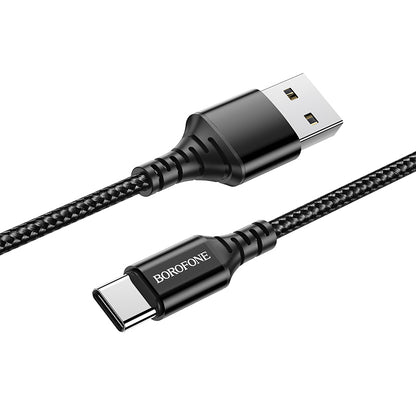 Cable de carga y datos USB-A a USB-C Borofone BX54 Ultra brillante, 18W, 1m, Negro