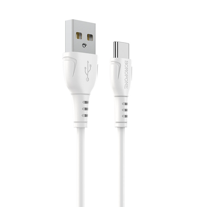 Cable de datos y carga USB-A - USB-C Borofone BX51 Triumph MP, 18W, 1m, Blanco