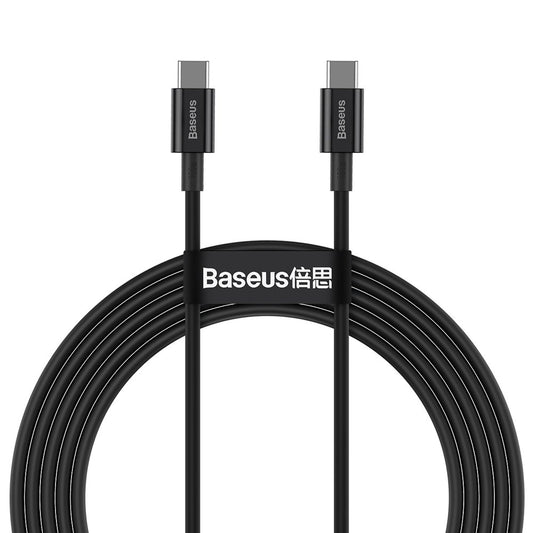 Cable de carga y datos USB-C - USB-C Baseus Superior Series, 100W, 1m, Negro CATYS-B01