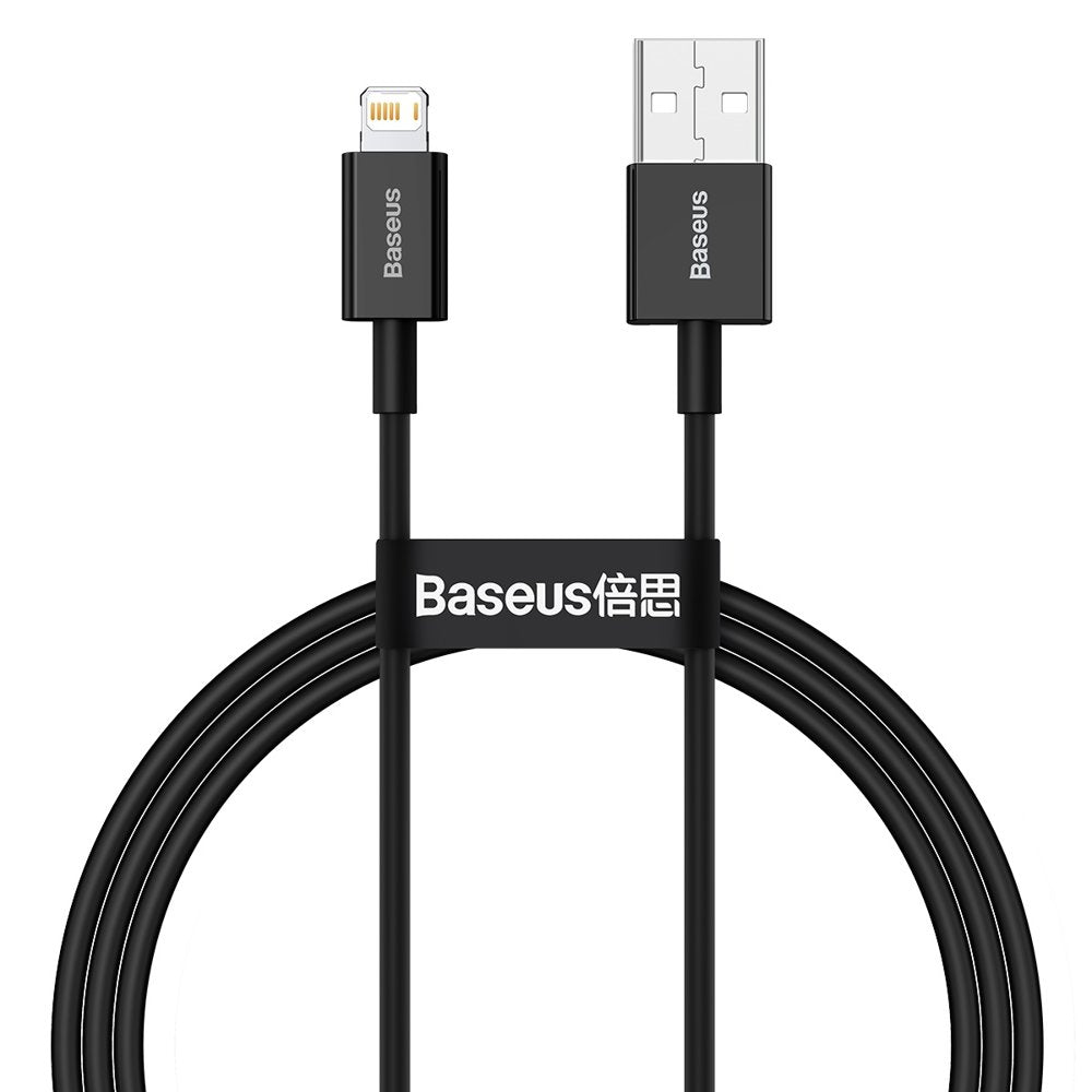 Cable de datos y carga USB-A - Lightning Baseus Superior Series, 20W, 1m, Negro CALYS-A01